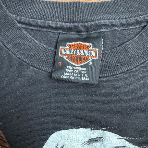 VTG Harley Davidson Screaming Eagle All Over Print T-Shirt XL 1993 USA Made Maui - Picture 5 of 6